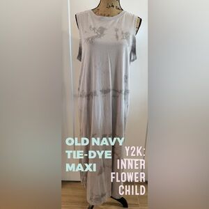 Old Navy : NWOT Tie dye Maxi dress